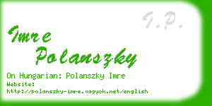 imre polanszky business card